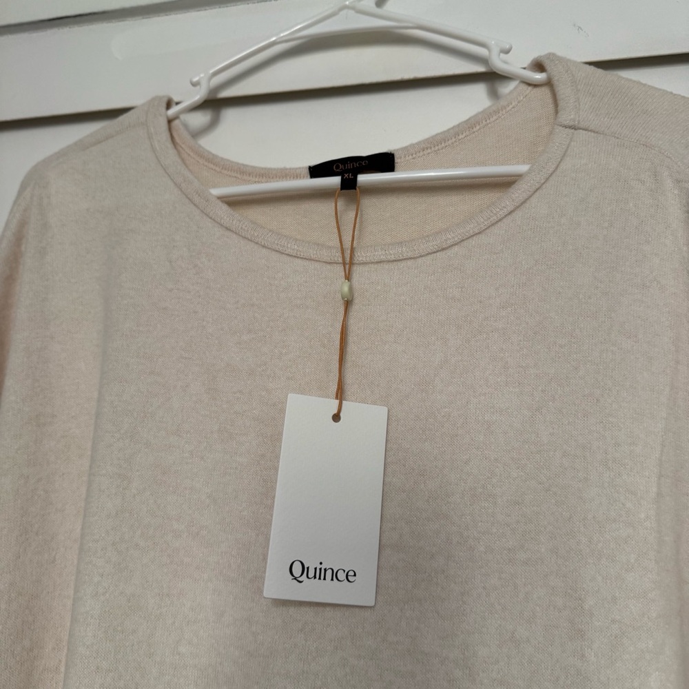 Quince NEW Dolman Brushed Soft Sweater Top Ivory - Picture 3 of 6